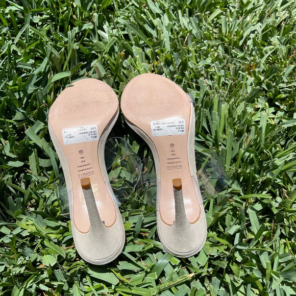 SCHUTZ🍁🍂Arielle clear strap Natural Sandal Size 9.5 womens - Picture 16 of 16